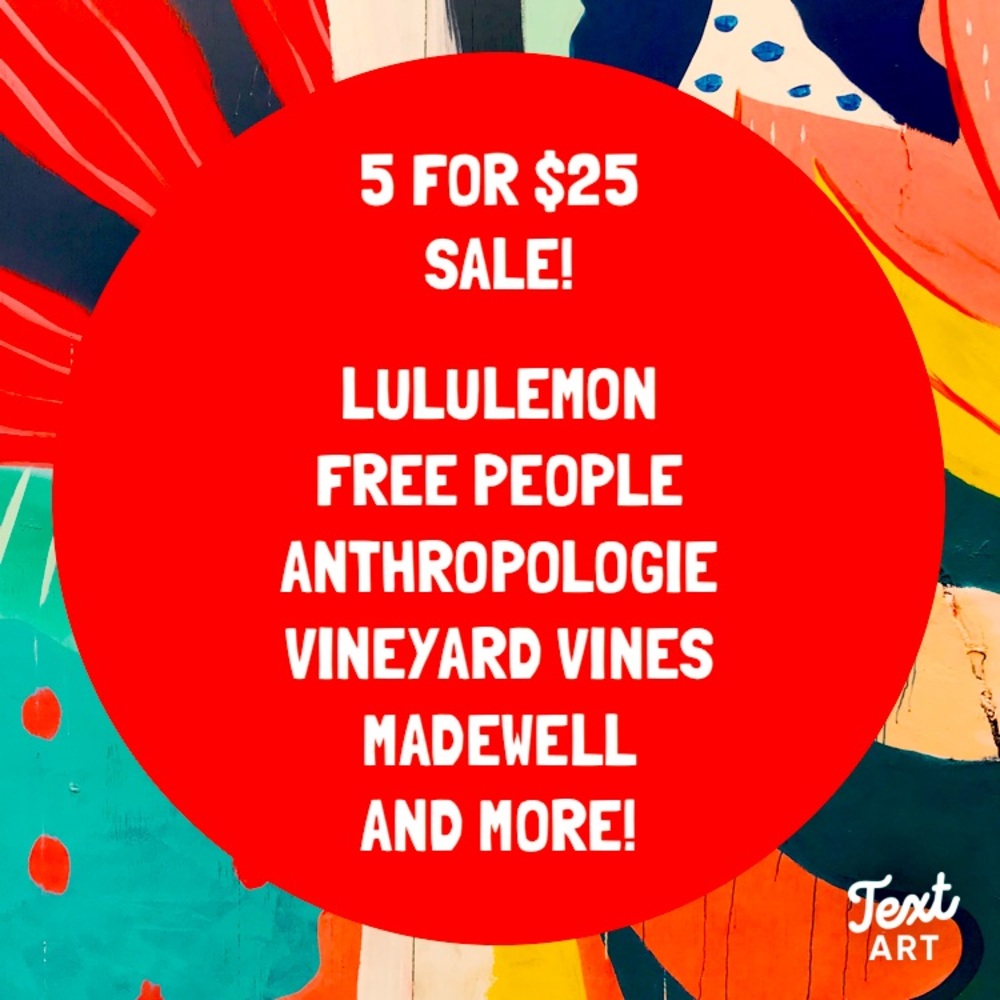 5 for 25 Sale!